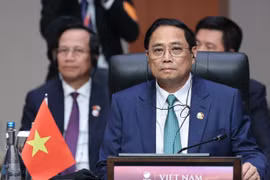 Thủ tướng Phạm Minh Chính phát biểu tại Hội nghị Cấp cao đặc biệt ASEAN-Canada. 