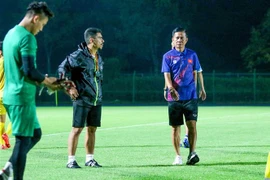 Chiều 20/9, đội tuyển Olympic Việt Nam đã có buổi tập chuẩn bị cho trận đấu thứ 2. (Ảnh: Hoàng Linh/TTXVN)