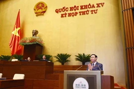 Chủ tịch Quốc hội Vương Đình Huệ phát biểu khai mạc. (Ảnh: Doãn Tấn/TTXVN)