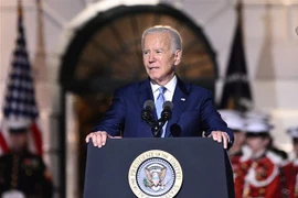 Tổng thống Mỹ Joe Biden phát biểu tại một sự kiện ở Washington D.C. (Ảnh: AFP/TTXVN)