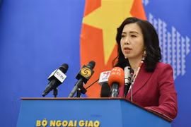 Người Phát ngôn Bộ Ngoại giao Lê Thị Thu Hằng. (Ảnh: TTXVN phát)