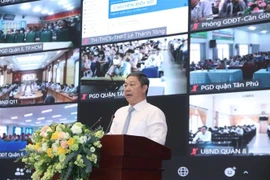 Phó Chủ tịch UBND Thành phố Hồ Chí Minh Dương Anh Đức phát biểu tại Hội thảo. (Ảnh: Hứa Chung/TTXVN)