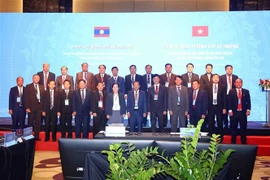 Các đại biểu Bộ Công an hai nước tham dự hội nghị. (Ảnh: Phạm Kiên/TTXVN)