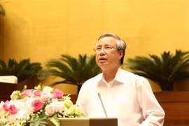 Thường trực Ban Bí thư Trần Quốc Vượng phát biểu chỉ đạo hội nghị. (Ảnh: Phương Hoa/TTXVN)