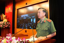Đại tướng Tô Lâm phát biểu khai mạc Hội nghị. (Ảnh: Doãn Tấn/TTXVN)
