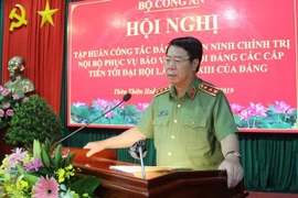 Thứ trưởng Bùi Văn Nam phát biểu chỉ đạo tại Hội nghị tập huấn. (Nguồn: bocongan.gov.vn)