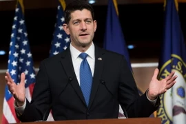 Chủ tịch Hạ viện Mỹ Paul Ryan phát biểu trong cuộc họp báo tại Washington DC. (Nguồn: AFP/TTXVN)