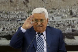 Tổng thống Palestine Mahmoud Abbas tại cuộc họp ở thành phố Ramallah, Bờ Tây. (Nguồn: AFP/TTXVN)