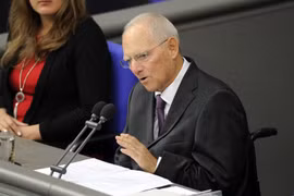 Ông Wolfgang Schaeuble trong​ một cuộc họp Quốc hội tại Berlin, Đức. (Nguồn: AFP/TTXVN)
