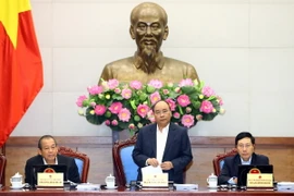 Thủ tướng Nguyễn Xuân Phúc chủ trì Phiên họp Chính phủ thường kỳ. (Ảnh: Thống Nhất/TTXVN)