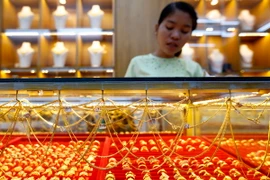 Một cửa hàng vàng ở Yangon, Myanmar. (Nguồn: THX/TTXVN)