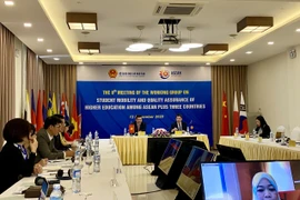 Các đại biểu tham gia hội nghị tại điểm cầu Việt Nam. (Ảnh: GDTĐ)