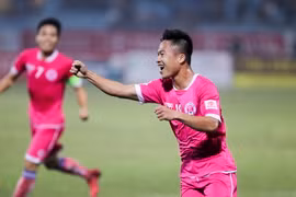 Tân binh Hà Nội có chiến thắng thứ 2 ở V-League 2016. (Ảnh: Quốc Khánh/TTXVN)