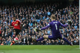 Marcus Rashford mang chiến thắng về cho Manchester United. (Nguồn: DM)