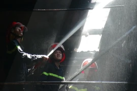 Hiện trường vụ hỏa hoạn. (Ảnh: Dư Văn Toán/TTXVN)