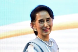 Cố vấn Nhà nước Myanmar Aung San Suu Kyi. (Ảnh: AFP/TTXVN)