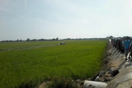 Hiện trường vụ máy bay rơi. (Nguồn: Otofun)