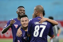 Hà Nội T&T tiếp tục thể hiện phong độ ấn tượng. (Ảnh: Quốc Khánh/TTXVN)