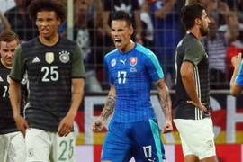 Marek Hamsik (áo xanh) là niềm hy vọng lớn nhất của Slovakia. (Nguồn: AP)