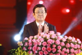 Chủ tịch nước Trương Tấn Sang phát biểu tại chương trình. (Ảnh: Doãn Tấn/TTXVN)
