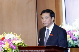 Ông Nguyễn Hạnh Phúc phát biểu tại cuộc họp báo. (Ảnh: An Đăng​/TTXVN)