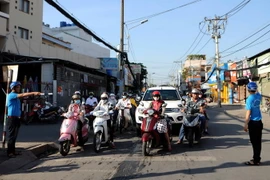 Giao thông ở Thành phố Hồ Chí Minh. (Ảnh: An Hiếu/TTXVN)