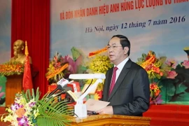 Chủ tịch nước Trần Đại Quang phát biểu. (Ảnh: Nhan Sáng/TTXVN)