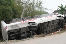 Hiện trường vụ tai nạn. (Ảnh Phan Quân/TTXVN)