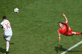 Xherdan Shaqiri ghi bàn tuyệt đẹp. (Nguồn: Getty Images)