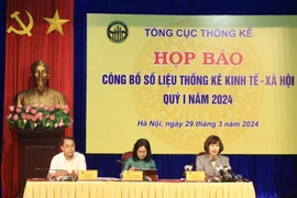 Tổng cục Thống kê Họp báo công bố số liệu thống kê kinh tế-xã hội quý 1, ngày 29/3. (Nguồn: Vietnam+)