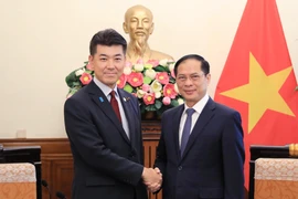Bộ trưởng Bộ Ngoại giao tiếp Chủ tịch Đảng Dân chủ Lập hiến Nhật Bản