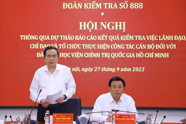 Đoàn Kiểm tra của Bộ Chính trị làm việc với Học viện CTQG Hồ Chí Minh