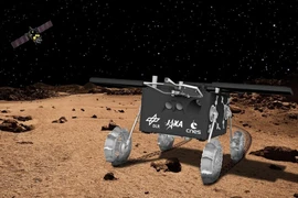 Hình ảnh minh họa tàu thăm dò xuống vệ tinh Phobos của Sao Hỏa. (Nguồn: JAXA)