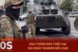 Bản tin 60s ngày 26/6: Nga thông báo thiệt hại sau vụ Wagner nổi loạn
