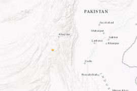 Địa điểm xảy ra động đất tại Pakistan. (Nguồn: USGS)