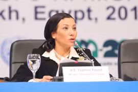 Bộ trưởng Môi trường Ai Cập, bà Yasmine Fouad. (Nguồn: Egyptian Gazette)