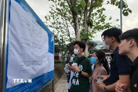 Thí sinh dự thi đánh giá năng lực. (Ảnh: TTXVN)