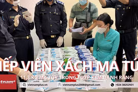 Cận cảnh soi chiếu vụ tiếp viên xách ma túy trong tuýp kem đánh răng