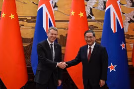 Trung Quốc và New Zealand nhất trí tăng cường hợp tác trên nhiều lĩnh