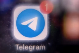 Biểu tượng ứng dụng Telegram. (Ảnh: AFP/TTXVN)