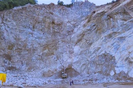 Hiện trường vụ tai nạn. (Ảnh: Xuân Tư/TTXVN)