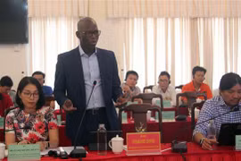 Ông Ousmane Dione, Giám đốc Quốc gia Ngân hàng Thế giới tại Việt Nam, phát biểu. (Ảnh: Xuân Triệu/TTXVN)