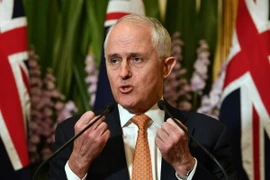 Thủ tướng Australia Malcolm Turnbull tại cuộc họp báo ở Sydney. (Nguồn: AFP/TTXVN)