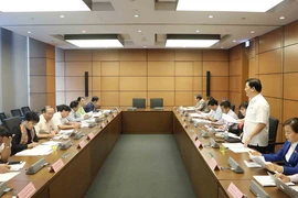 Đại biểu Quốc hội thành phố Đà Nẵng và các tỉnh Lai Châu, Gia Lai, Hậu Giang thảo luận ở tổ. (Ảnh: Phương Hoa/TTXVN)