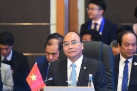 Thủ tướng Nguyễn Xuân Phúc tại hội nghị. (Ảnh: Thống Nhất/TTXVN)