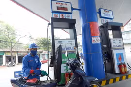 Cửa hàng xăng dầu Thái Thịnh của PVOIL Hà Nội. (Ảnh: Huy Hùng/TTXVN)