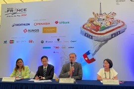 Đại sứ Pháp tại Việt Nam, ông Olivier Brochet giới thiệu các hoạt động trong khuôn khổ Lễ hội. (Ảnh: Mai Mai/Vietnam+)