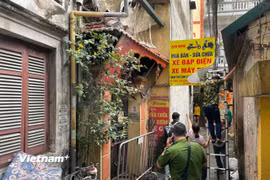 Hiện trường vụ cháy. (Nguồn: Vietnam+)