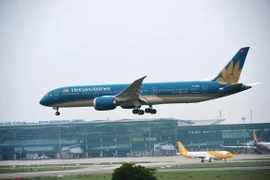 Máy bay của hãng hàng không Vietnam Airlines. (Ảnh: CTV/Vietnam+)