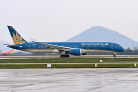 Máy bay của hãng hàng không Vietnam Airlines. (Ảnh: CTV/Vietnam+)
